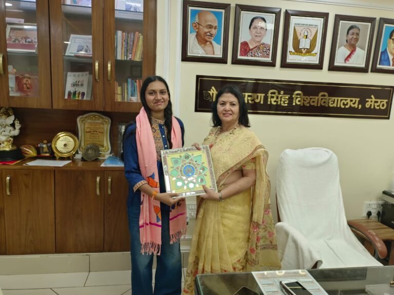 अंतरराष्ट्रीय मंच पर चमकी सीसीएसयू की छात्रा खुशी, ‘कैंपस एंबेसडर ऑफ द वीक’ बन बढ़ाया मान